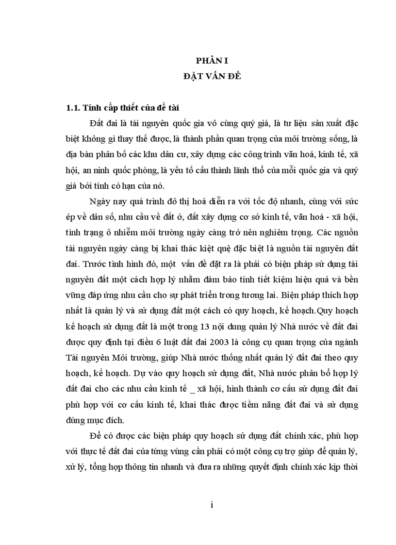 image for page Ứng dụng GIS xây dựng cơ sở dữ liệu đất đai phục vụ quy hoạch sử dụng đất xã Trung Đồng huyện Tân Uyên tỉnh Lai Châu