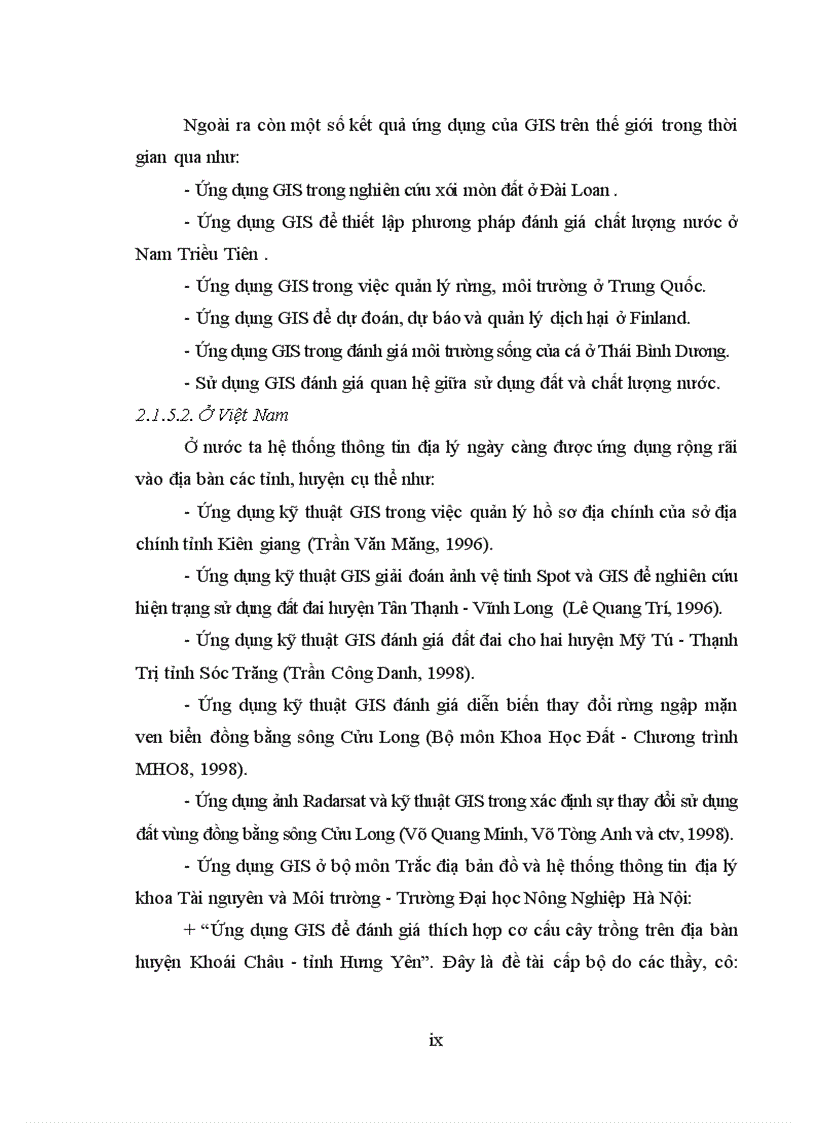 image for page Ứng dụng GIS xây dựng cơ sở dữ liệu đất đai phục vụ quy hoạch sử dụng đất xã Trung Đồng huyện Tân Uyên tỉnh Lai Châu