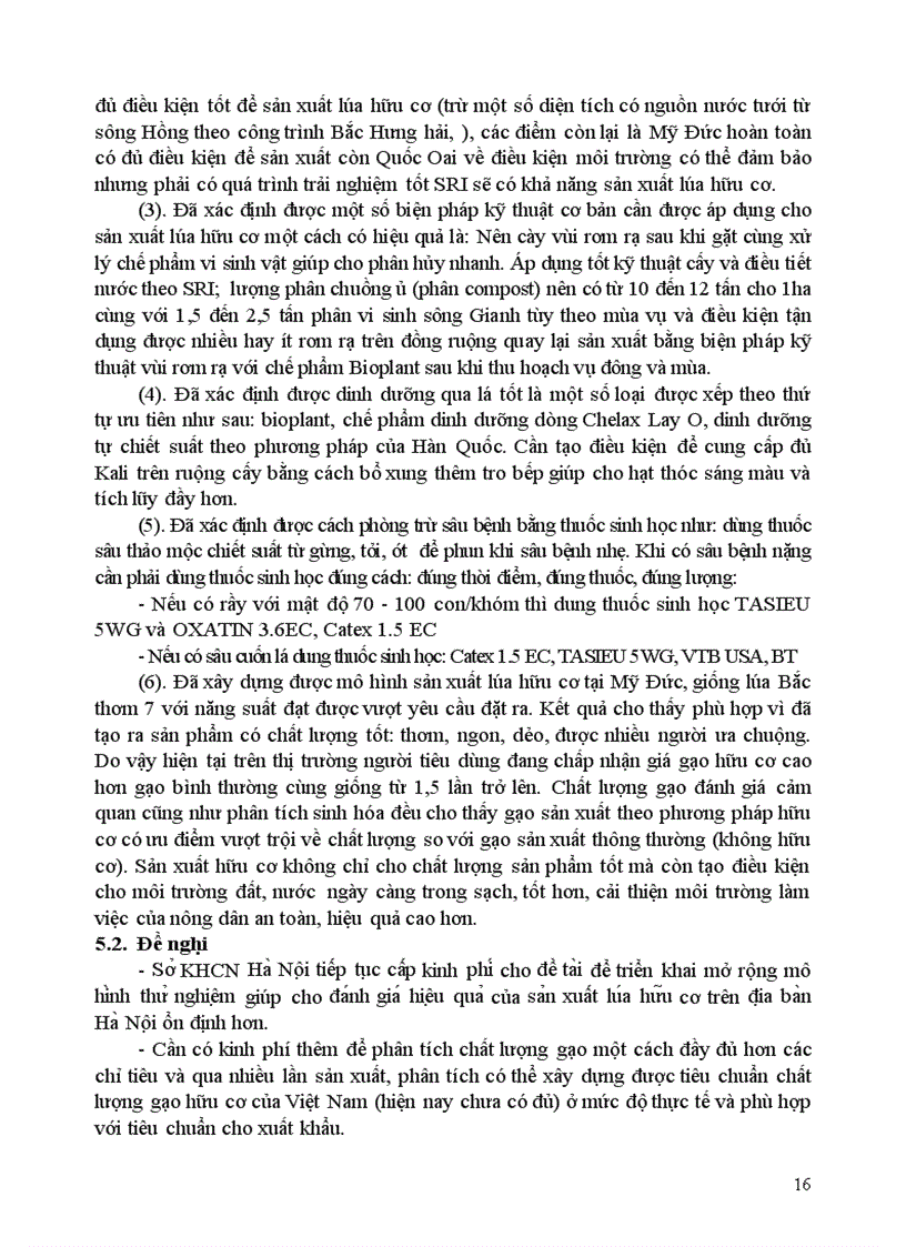 image for page Nghiên cứu sử dụng phân bón hữu cơ vi sinh và thuốc bảo vệ thực vật sinh học cho sản xuất lúa hữu cơ tại Hà Nội 1