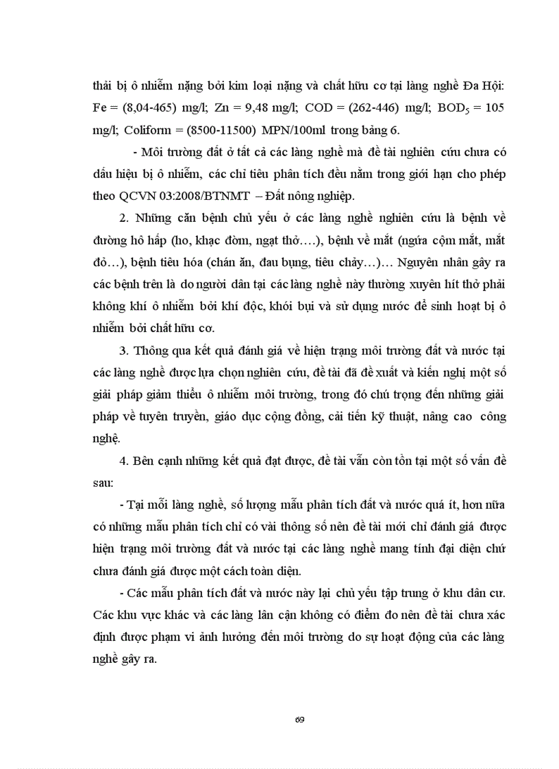 image for page Đánh giá hiện trạng môi trường đất nước tại một số làng nghề trên địa bàn tỉnh Bắc Ninh và đề xuất giải pháp giảm thiểu ô nhiễm