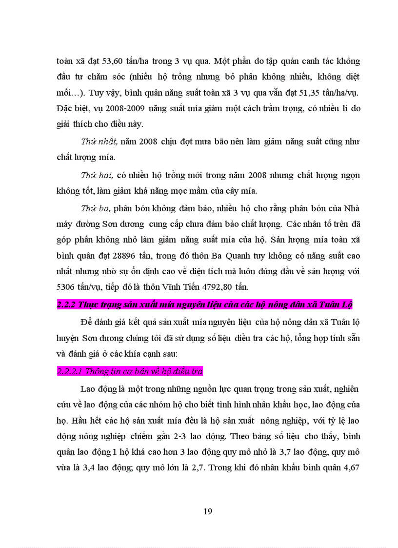 image for page Tìm hiểu thực trạng sản xuất mía nguyên liệu của các hộ nông dân tại xã Tuân Lộ huyện Sơn Dương tỉnh Tuyên Quang