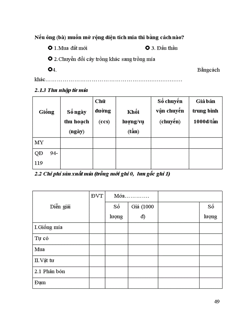 image for page Tìm hiểu thực trạng sản xuất mía nguyên liệu của các hộ nông dân tại xã Tuân Lộ huyện Sơn Dương tỉnh Tuyên Quang