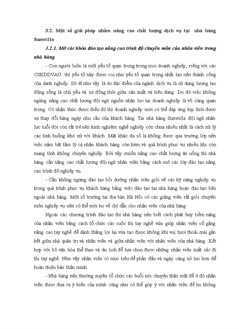 image for page Giải pháp nâng cao chất lượng dịch vụ ăn uống của nhà hàng Sumvilla