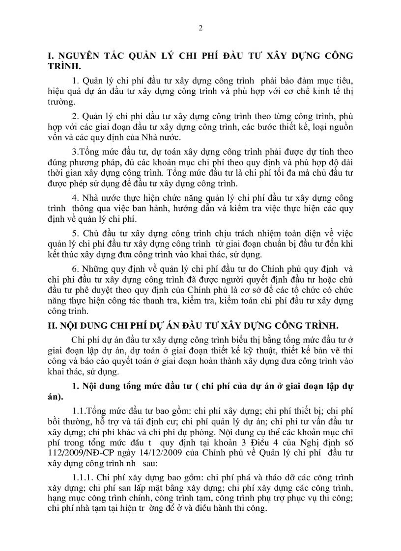 image for page Quản lý chi phi của dự án đầu tư xây dựng công trình