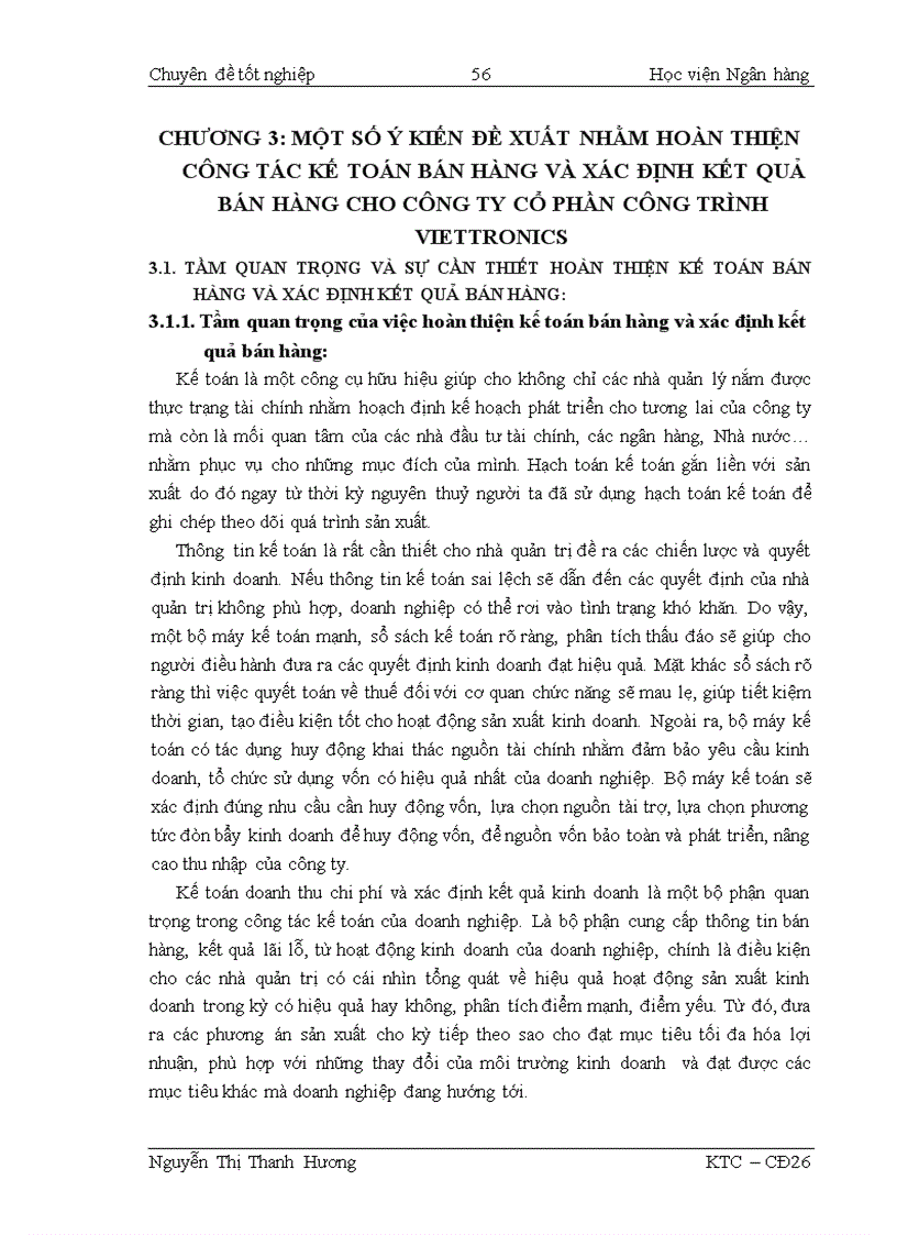 image for page Thực trạng công tác kế toán bán hàng và xác định kết quả bán hàng tại CTCP Công Trình VIETTRONICS