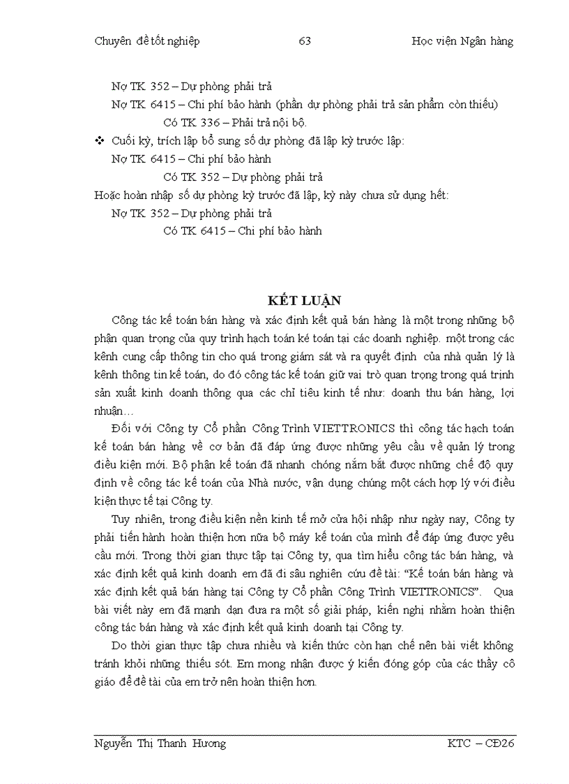 image for page Thực trạng công tác kế toán bán hàng và xác định kết quả bán hàng tại CTCP Công Trình VIETTRONICS