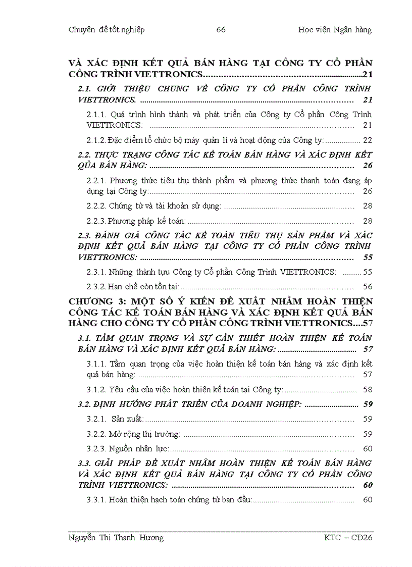 image for page Thực trạng công tác kế toán bán hàng và xác định kết quả bán hàng tại CTCP Công Trình VIETTRONICS