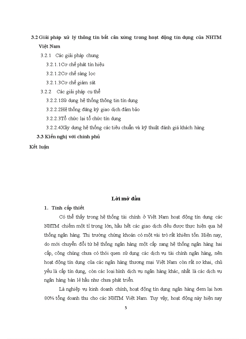 image for page Giải pháp khắc phục tình trạng thông tin bất cân xứng trong hoạt động tín dụng của Ngân hàng Thương mại ở Việt Nam 1