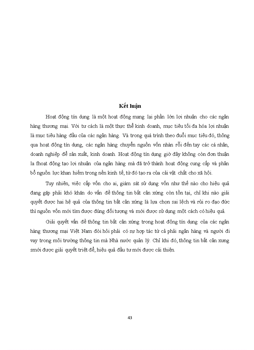 image for page Giải pháp khắc phục tình trạng thông tin bất cân xứng trong hoạt động tín dụng của Ngân hàng Thương mại ở Việt Nam 1