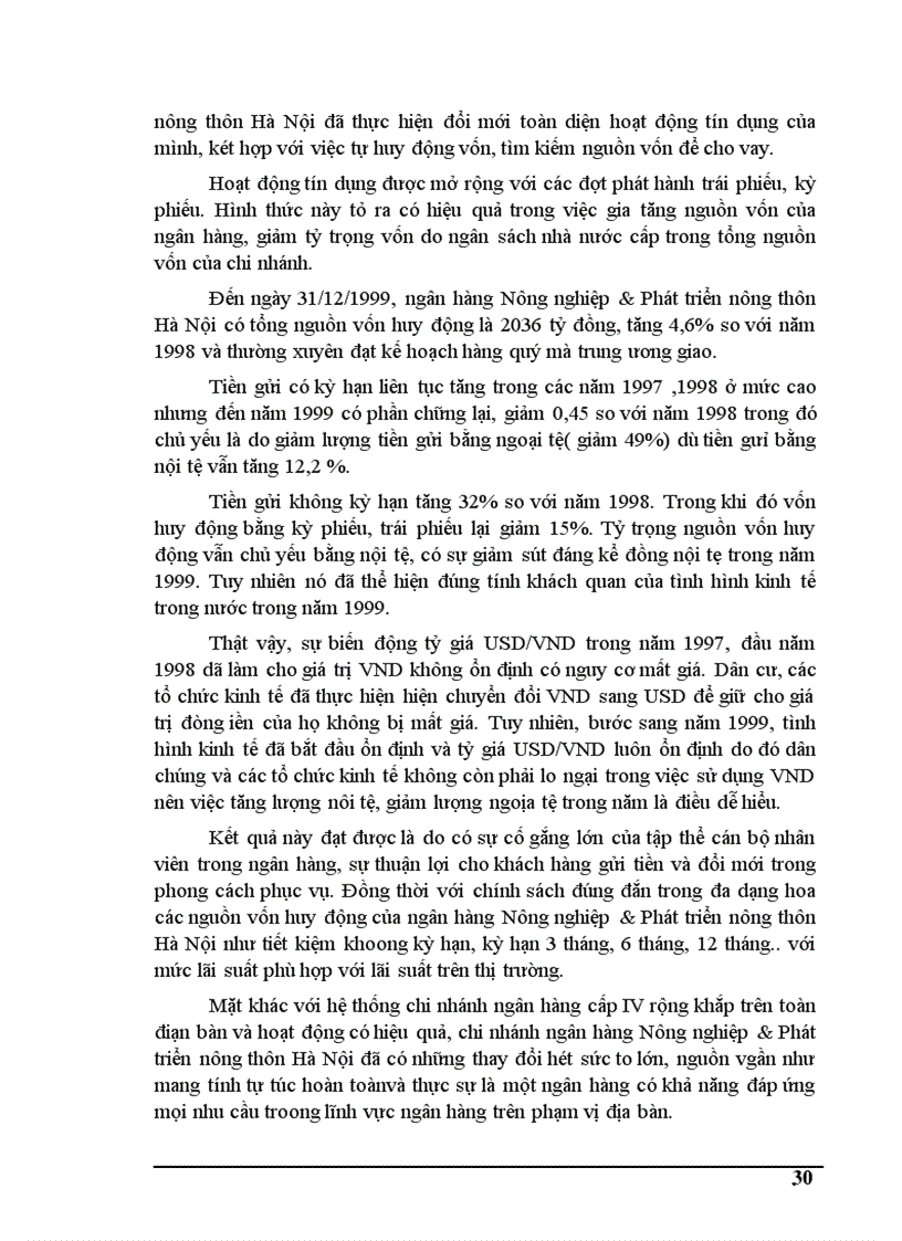 image for page Thực trạng tín dụng và rủi ro tín dụng tại ngân hàng nông nghiệp phát triển nông thôn Hà Nội