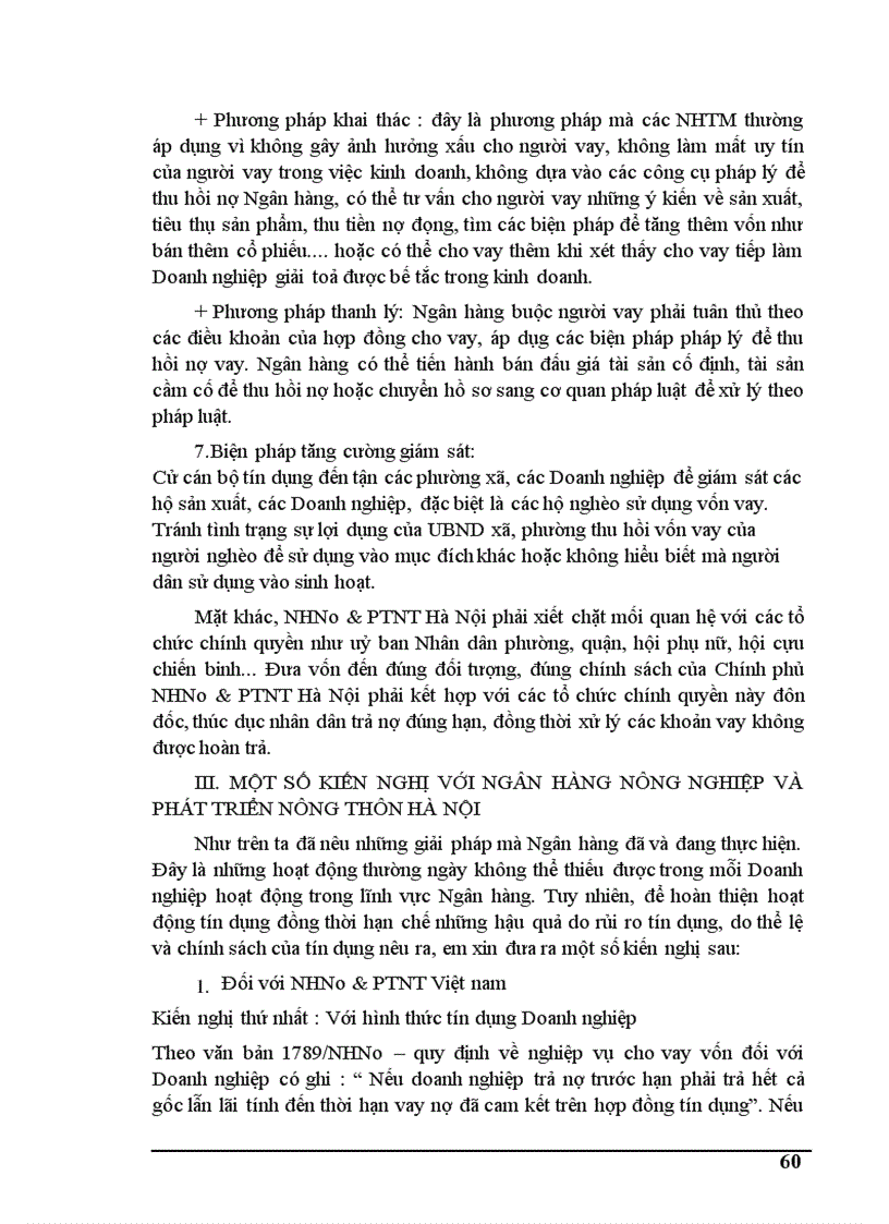 image for page Thực trạng tín dụng và rủi ro tín dụng tại ngân hàng nông nghiệp phát triển nông thôn Hà Nội