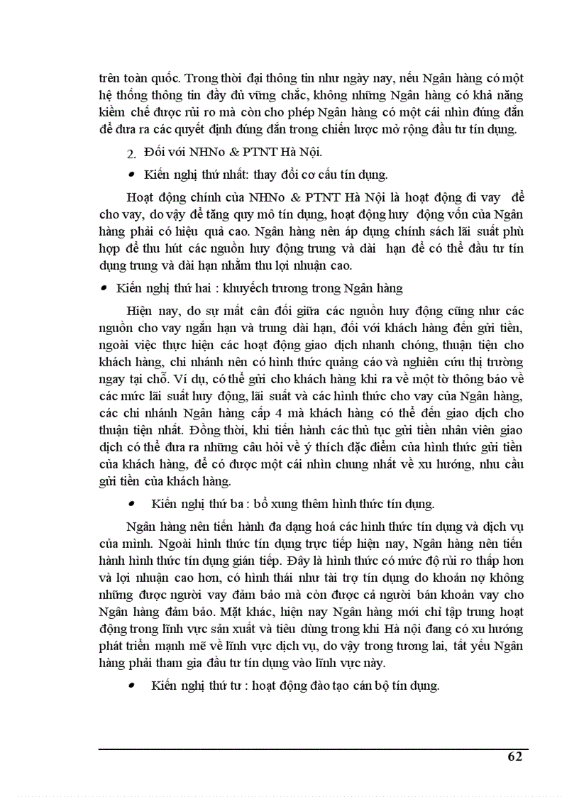image for page Thực trạng tín dụng và rủi ro tín dụng tại ngân hàng nông nghiệp phát triển nông thôn Hà Nội