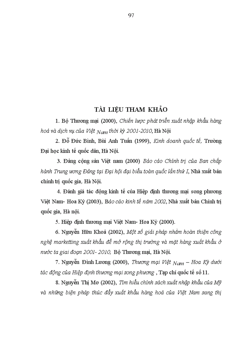 image for page Một số giải pháp nhằm đẩy mạnh xuất khẩu vào thị trường Hoa Kỳ của các doanh nghiệp Việt Nam thời kỳ đến năm 2010 1