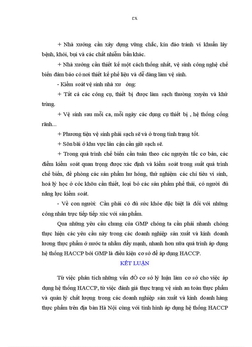 image for page Một số giải pháp nhằm tăng cường việc áp dụng hệ thống HACCP Một số giải pháp nhằm thúc đẩy và mở rộng việc áp dụng hệ thống quản lý chất lượng HACCP xác định và kiểm soát các mối nguy trong các doanh nghiệp chế biến kinh doanh hàng thực phẩm trên địa bàn Hà Nội