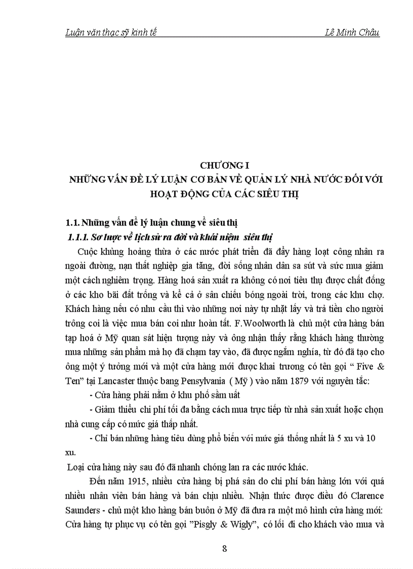 image for page Một số giải pháp nhằm tăng cường công tác quản lý nhà nước đối với các siêu thị trên địa bàn Hà Nội 1