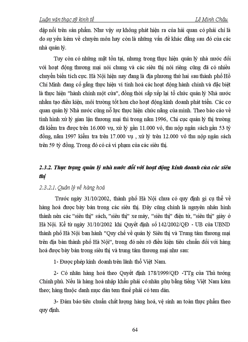 image for page Một số giải pháp nhằm tăng cường công tác quản lý nhà nước đối với các siêu thị trên địa bàn Hà Nội 1