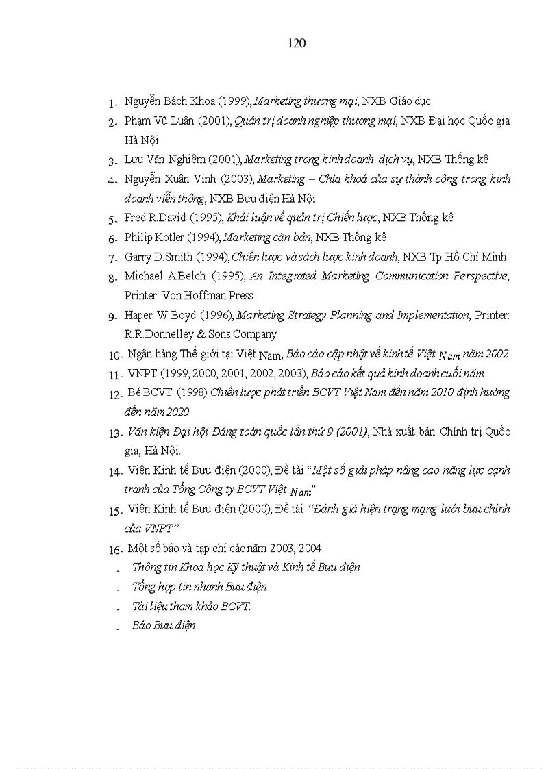 image for page Hoàn thiện chiến lược thị trường của Tổng Công ty Bưu chính Viễn thông Việt Nam trong điều kiện hội nhập kinh tế quốc tế