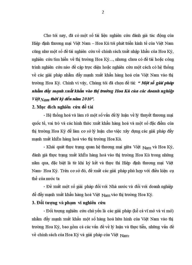 Một số giải pháp nhằm đẩy mạnh xuất khẩu vào thị trường Hoa Kỳ của các doanh nghiệp Việt Nam thời kỳ đến năm 2010 4