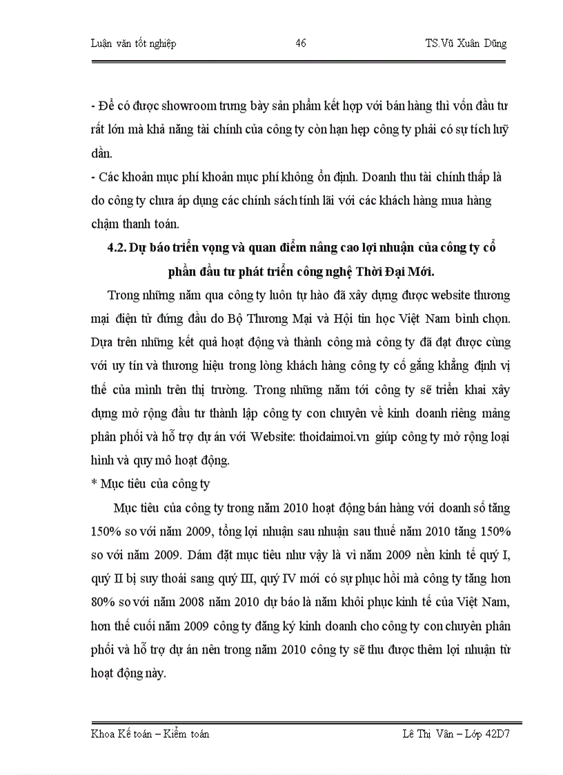 image for page Giải pháp nâng cao lợi nhuận tại công ty cổ phần đầu tư phát triển công nghệ Thời Đại Mới