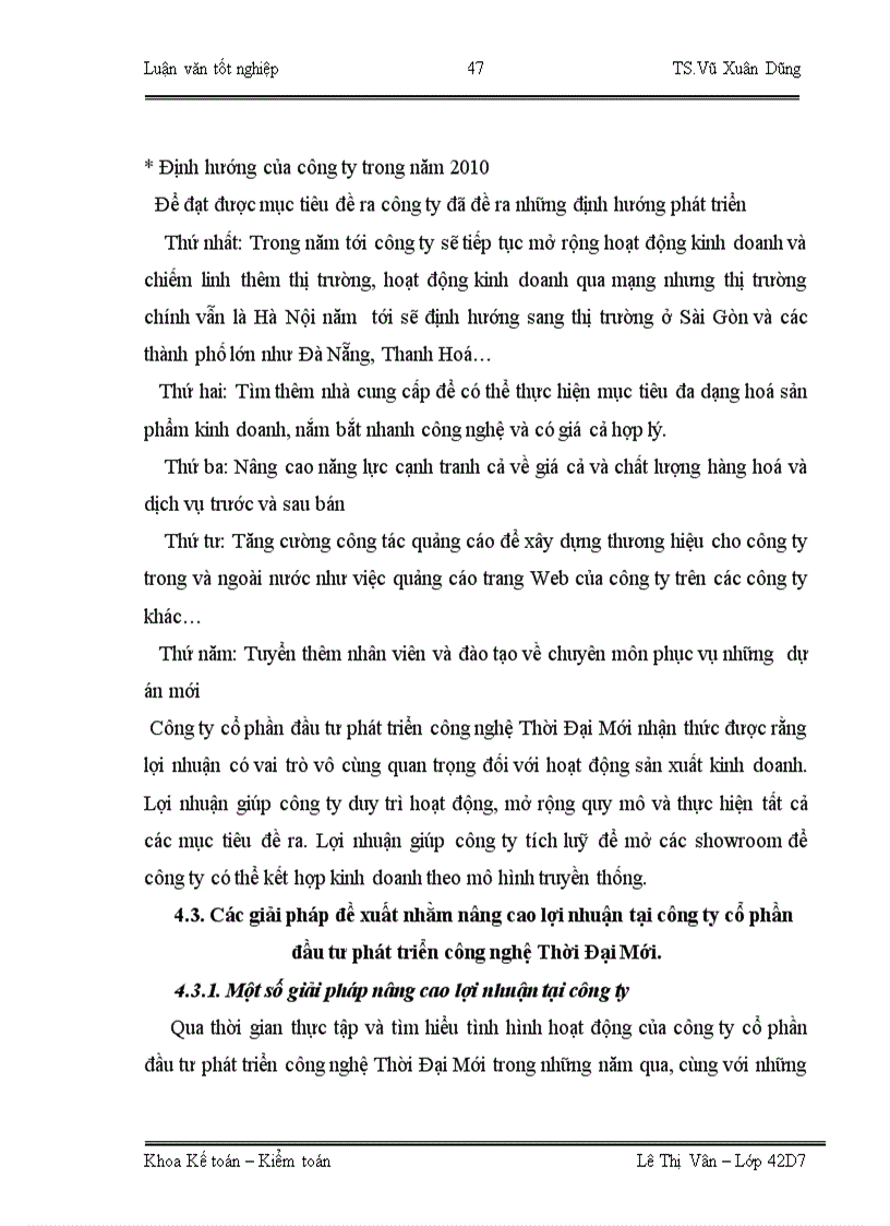 image for page Giải pháp nâng cao lợi nhuận tại công ty cổ phần đầu tư phát triển công nghệ Thời Đại Mới