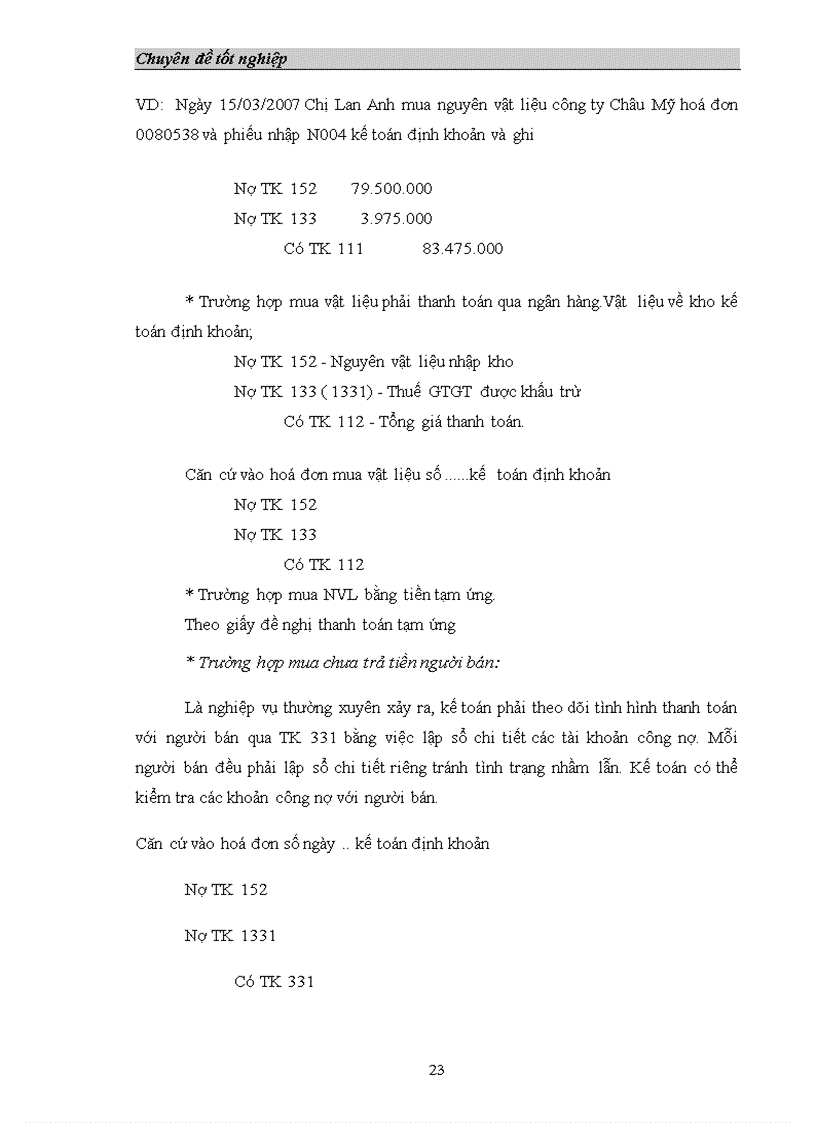 image for page Tổ chức công tác hạch toán nguyên vật liệu công cụ dung cụ ở công ty 3