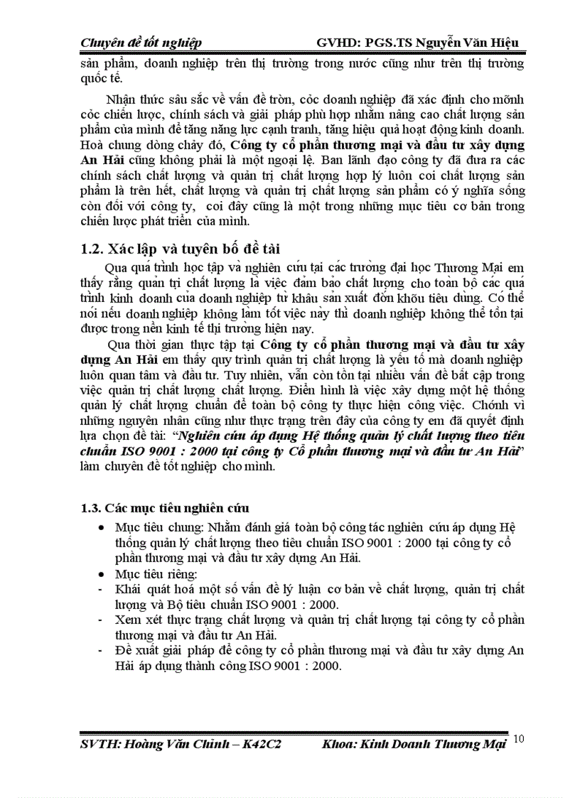 image for page Nghiên cứu áp dụng Hệ thống quản lý chất lượng theo tiêu chuẩn ISO 9001 2000 tại công ty Cổ phần thương mại và đầu tư An Hải 5