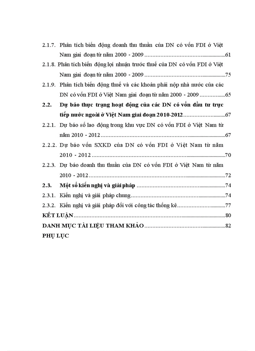 image for page Phân tích thống kê tình hình vốn đầu tư trực tiếp nước ngoài vào Việt Nam giai đoạn 2000 2009