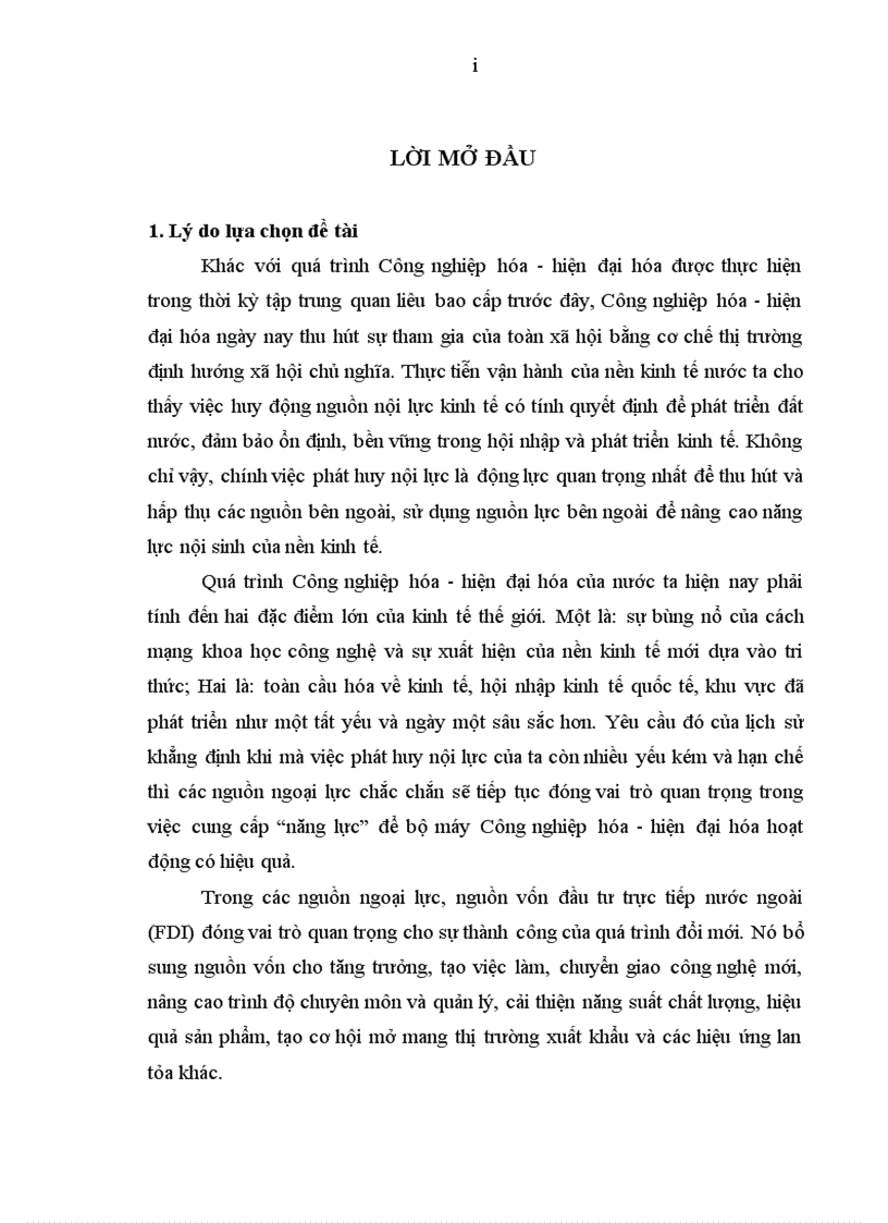 image for page Phân tích thống kê tình hình vốn đầu tư trực tiếp nước ngoài vào Việt Nam giai đoạn 2000 2009