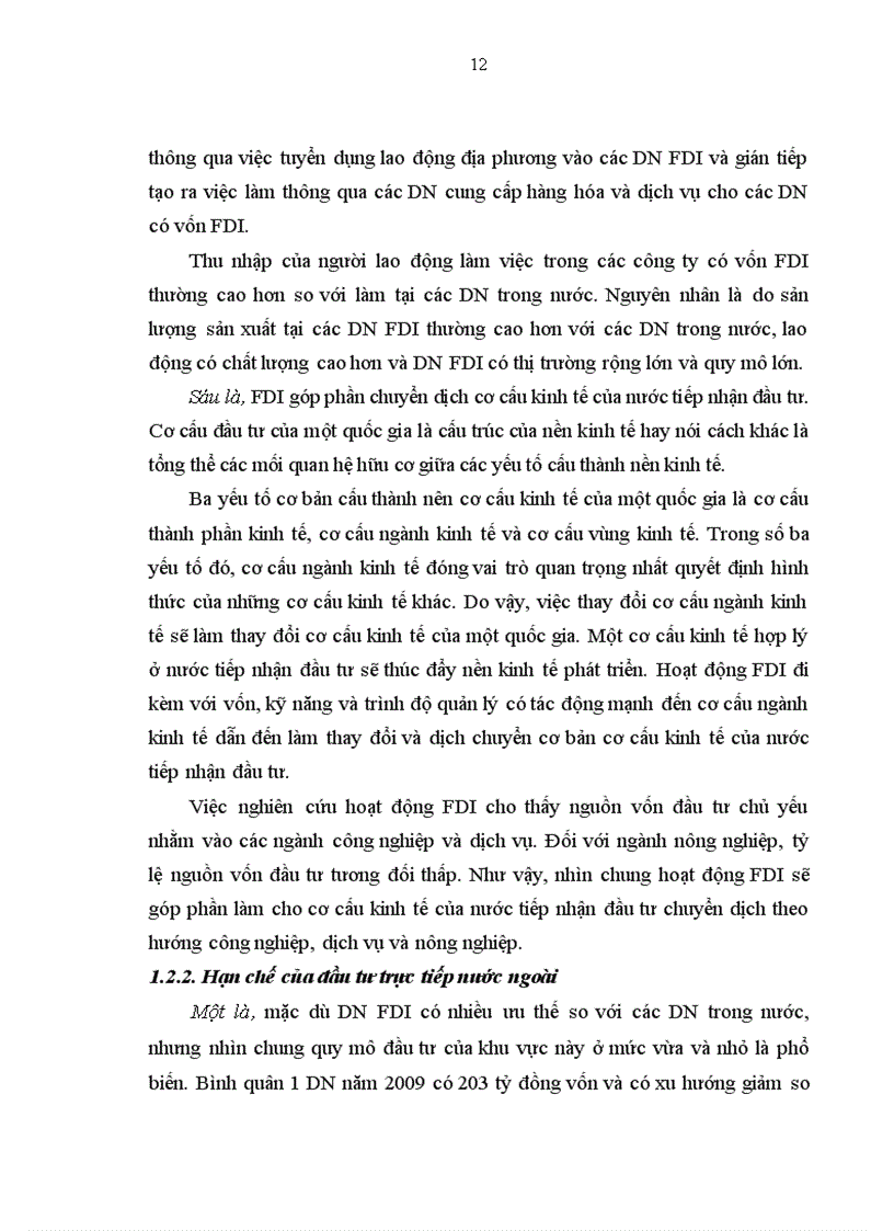 image for page Phân tích thống kê tình hình vốn đầu tư trực tiếp nước ngoài vào Việt Nam giai đoạn 2000 2009