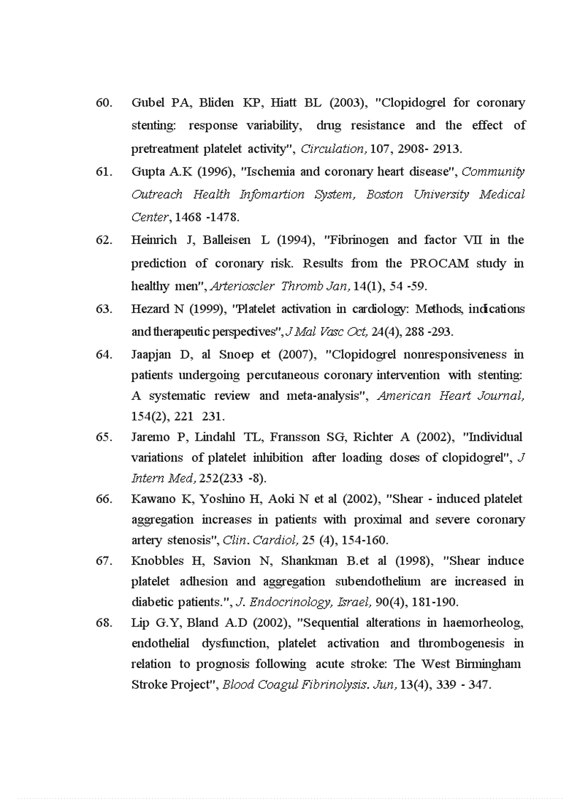 image for page Nghiên cứu độ ngưng tập tiểu cầu ở bệnh nhân trước và sau can thiệp đặt stent động mạch vành