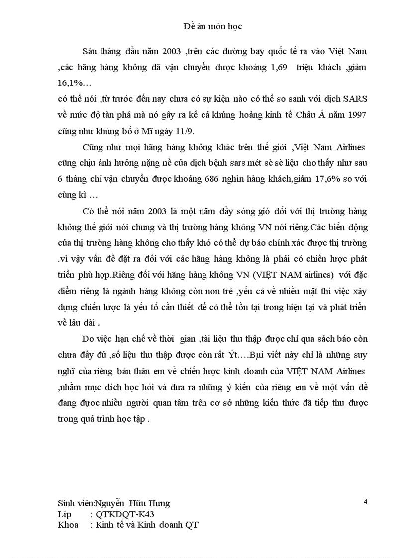 image for page Chiến lược kinh doanh của Việt Nam Airlines