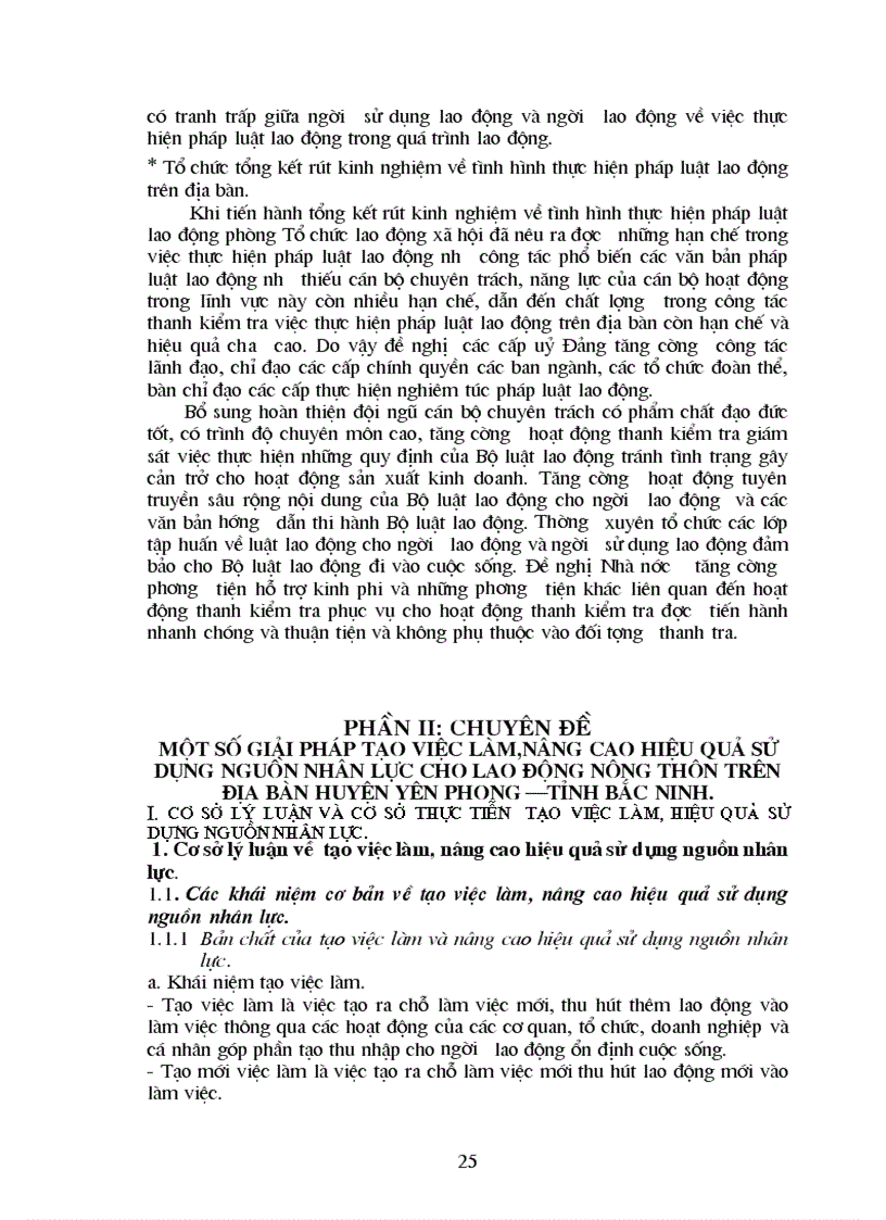 image for page Một số giải pháp tạo việc làm nâng cao hiệu quả sử dụng nguồn nhân lực cho lao động trên địa bàn huyện Yên Phong tỉnh Bắc Ninh 1
