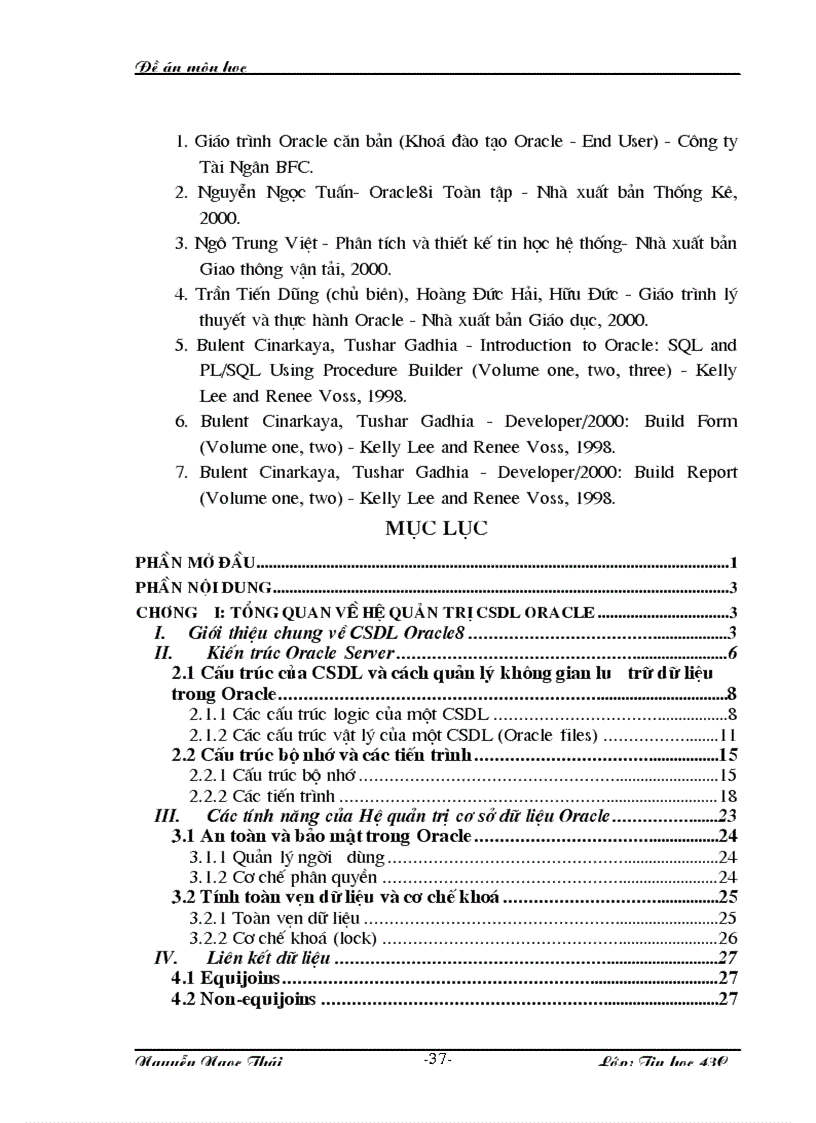 image for page Tìm hiểu Hệ Quản trị CSDL Oracle trong môi trường Windows Server 2000