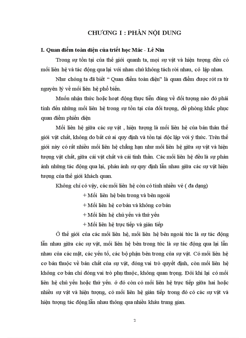 image for page Vận dụng quan điểm toàn diện của triết học Mác Lê Nin để giải thích nguyên nhân của vấn đề thất nghiệp của sinh viên sau khi ra trường