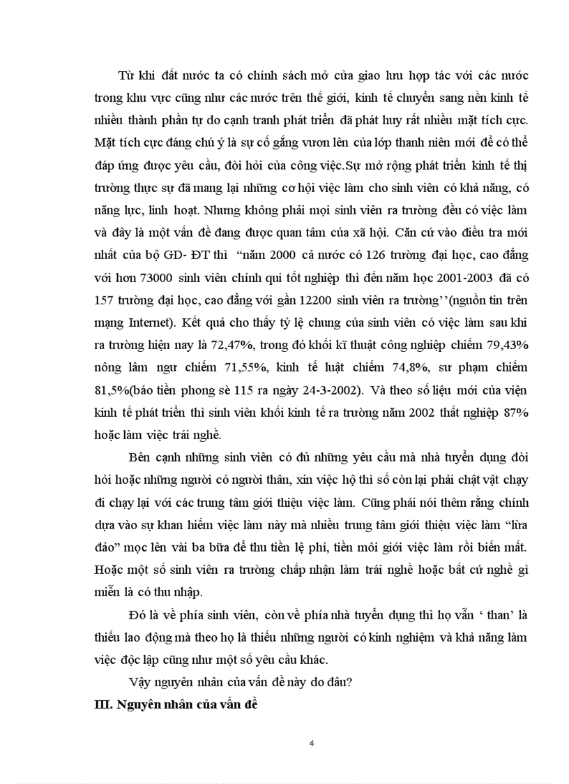 image for page Vận dụng quan điểm toàn diện của triết học Mác Lê Nin để giải thích nguyên nhân của vấn đề thất nghiệp của sinh viên sau khi ra trường