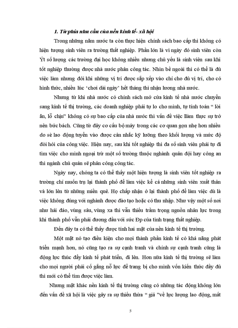 image for page Vận dụng quan điểm toàn diện của triết học Mác Lê Nin để giải thích nguyên nhân của vấn đề thất nghiệp của sinh viên sau khi ra trường