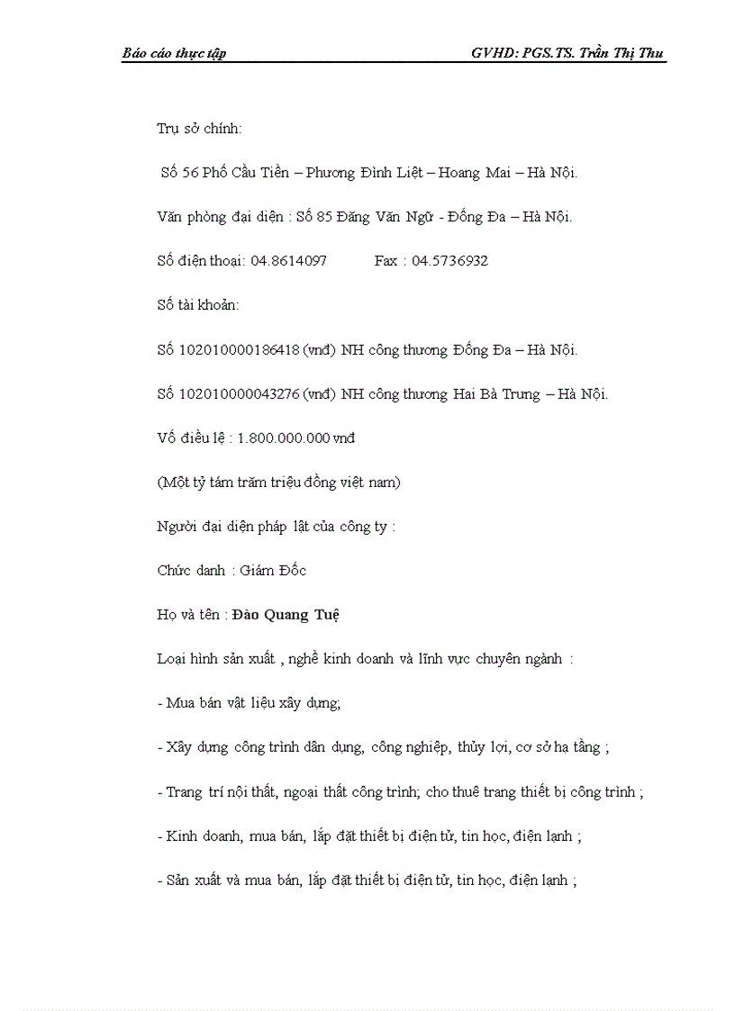 image for page Báo cáo thực tập tổng hợp tại Công ty cổ phần do sở kế hoạch và đầu tư