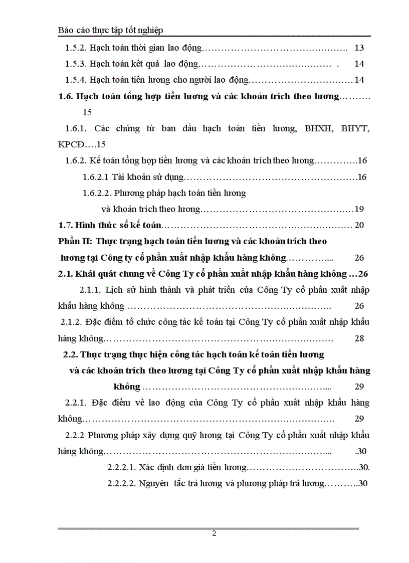 Kế toán tiền lương và các khoản trích theo lương tại Công ty cổ phần xuất nhập khẩu hàng không 3