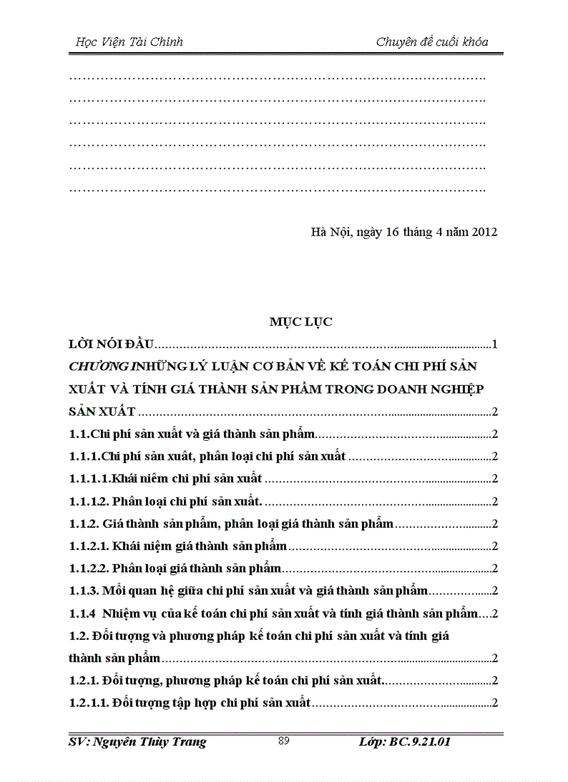 image for page Tổ chức công tác kế toán tập hợp chi phí sản xuất và tính giá thành sản phẩm tại Công ty cổ phần In Hàng Không 1