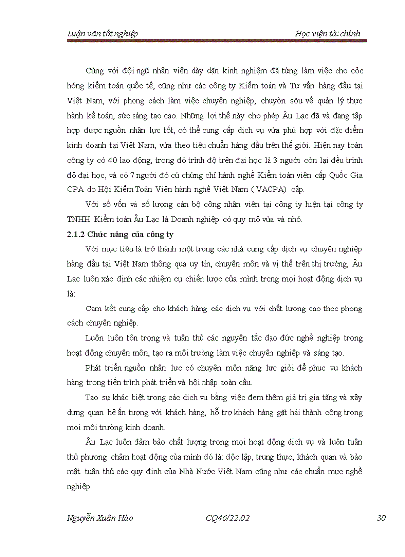 image for page Hoàn thiện quy trình kiểm toán chu kỳ bán hàng và thu tiền trong kiểm toán báo cáo tài chính do công ty TNHH Kiểm toán Âu Lạc CPA thực hiện 3