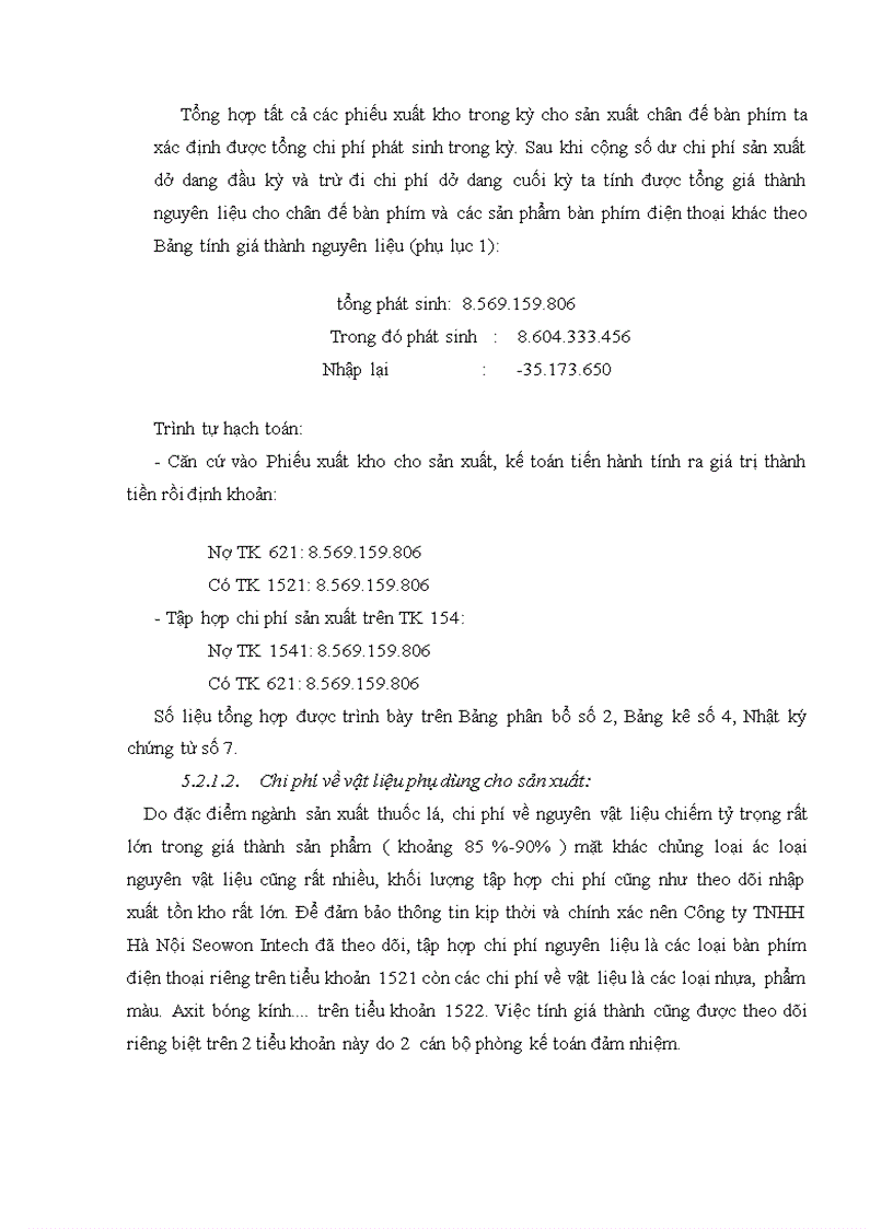 image for page Kế toán tập hợp chi phí sản xuất và tính giá thành sản phẩm ở công ty TNHH Hà Nội Seowon Intech 1