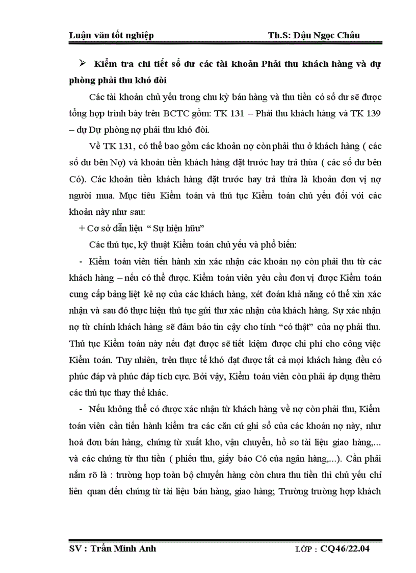 image for page Kiểm toán Chu kỳ Bán hàng Thu tiền của trong Kiểm toán Báo cáo tài chính doanh nghiệp do Công ty TNHH Kiểm toán AVICO thực hiện 1