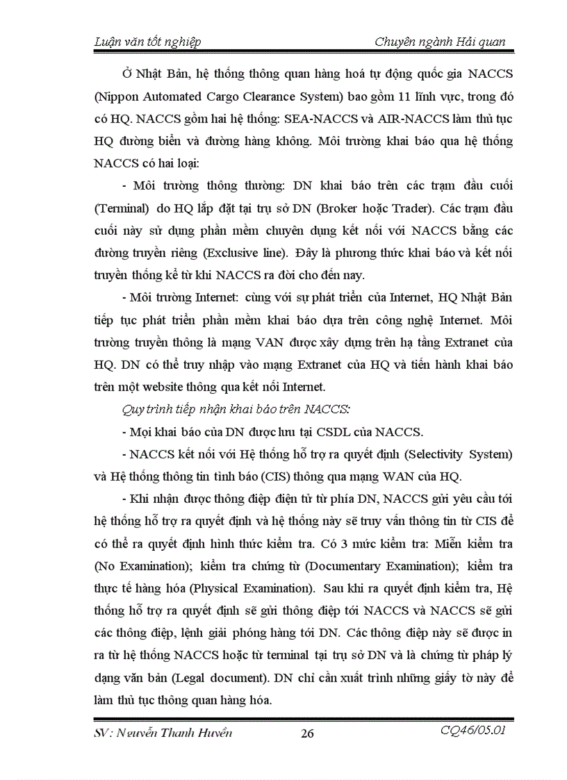 image for page THựC TRạNG VIệC THựC HIệN THủ TụC HảI QUAN ĐIệN Tử TạI CHI CụC HảI QUAN