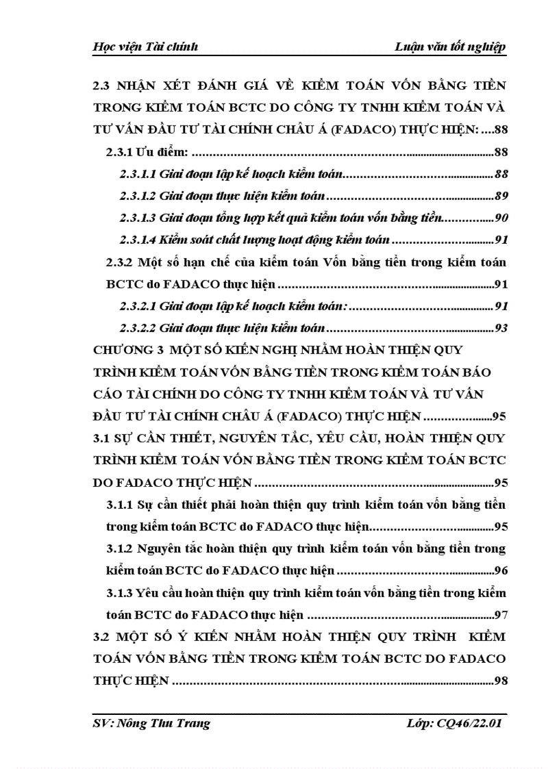 image for page Hoàn thiện quy trình kiểm toán vốn bằng tiền trong kiểm toán Báo cáo tài chính do Công ty TNHH Kiểm toán và Tư vấn đầu tư Tài chính Châu Á FADACO thực hiện 3