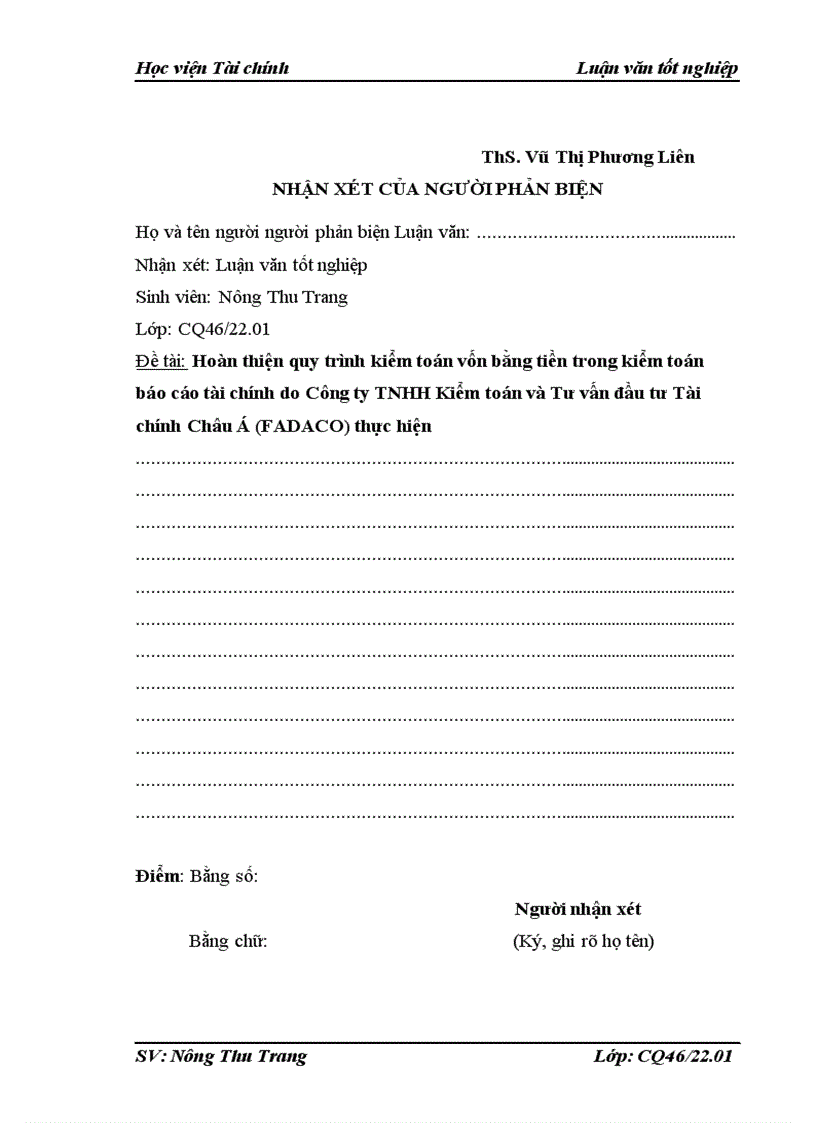 image for page Hoàn thiện quy trình kiểm toán vốn bằng tiền trong kiểm toán Báo cáo tài chính do Công ty TNHH Kiểm toán và Tư vấn đầu tư Tài chính Châu Á FADACO thực hiện 3