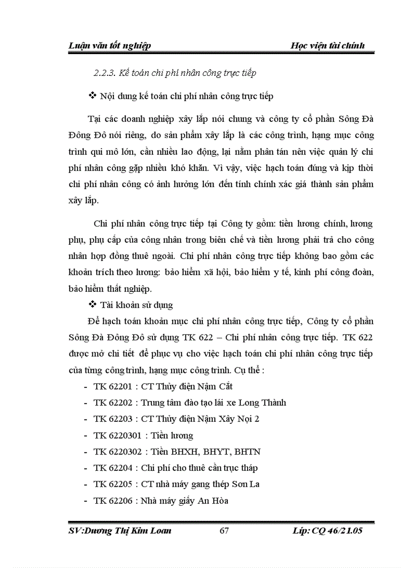 image for page Tổ chức kế toán chi phí sản xuất và tính giá thành sản phẩm tại công ty cổ phần Sông Đà Đông Đô 1