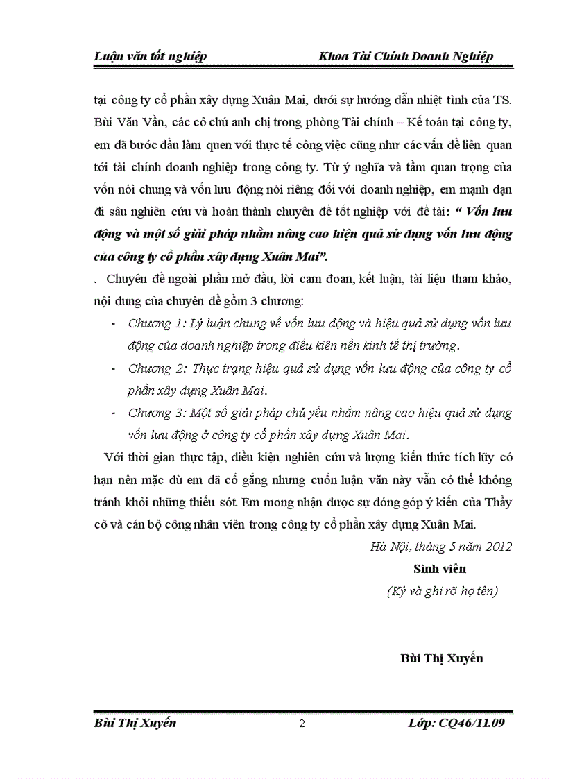 image for page Vốn lưu động và một số giải pháp nhằm nâng cao hiệu quả sử dụng vốn lưu động của công ty cổ phần xây dựng Xuân Mai 4