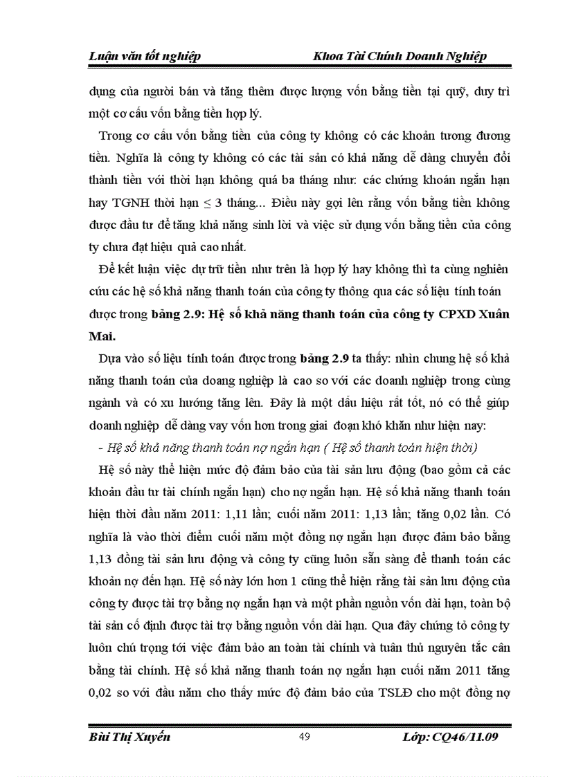 image for page Vốn lưu động và một số giải pháp nhằm nâng cao hiệu quả sử dụng vốn lưu động của công ty cổ phần xây dựng Xuân Mai 4