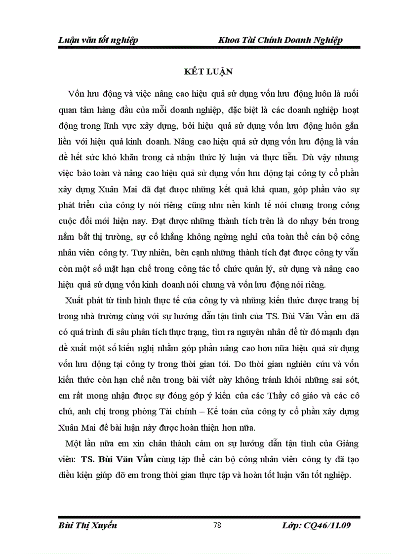 image for page Vốn lưu động và một số giải pháp nhằm nâng cao hiệu quả sử dụng vốn lưu động của công ty cổ phần xây dựng Xuân Mai 4