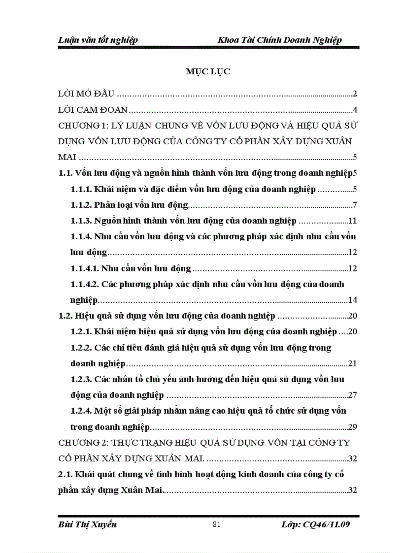 image for page Vốn lưu động và một số giải pháp nhằm nâng cao hiệu quả sử dụng vốn lưu động của công ty cổ phần xây dựng Xuân Mai 4